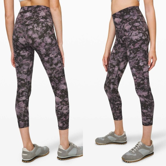 lululemon athletica Pants - Women’s 4 Lululemon Align Pant II 25" Floral Illusion Ice Grey Multi Nulu